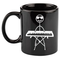 Keyboard Piano Pianist Stick Figure Piano Player 11oz C Handle Ceramic Mug