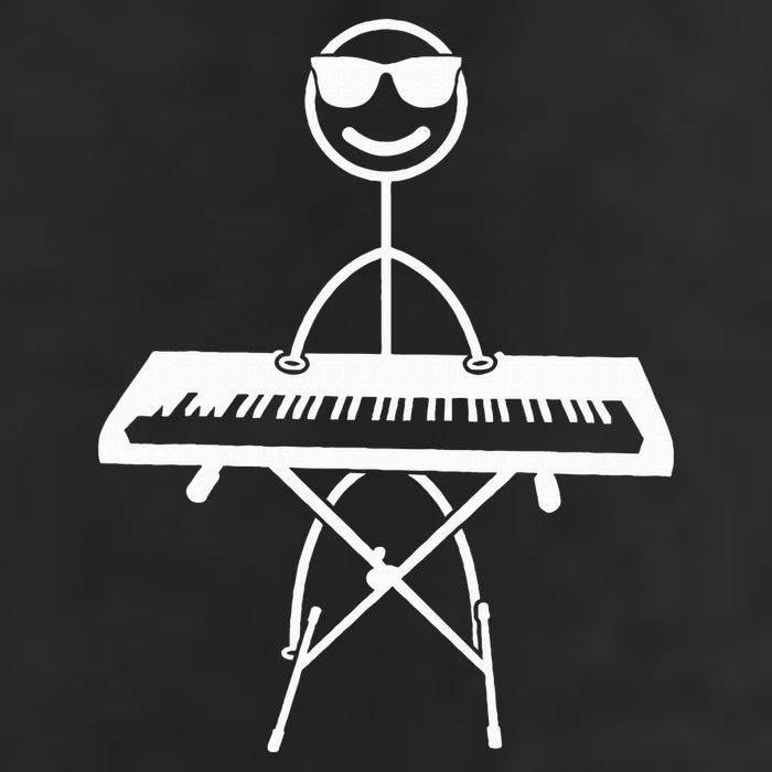 Keyboard Piano Pianist Stick Figure Piano Player 11oz C Handle Ceramic Mug