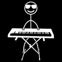 Keyboard Piano Pianist Stick Figure Piano Player Flat Bill Trucker Hat