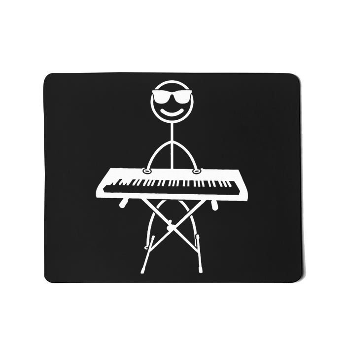 Keyboard Piano Pianist Stick Figure Piano Player Mousepad