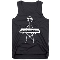 Keyboard Piano Pianist Stick Figure Piano Player Tank Top