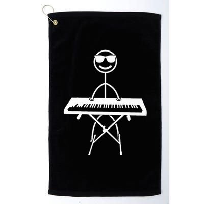 Keyboard Piano Pianist Stick Figure Piano Player Platinum Collection Golf Towel