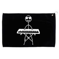 Keyboard Piano Pianist Stick Figure Piano Player Grommeted Golf Towel