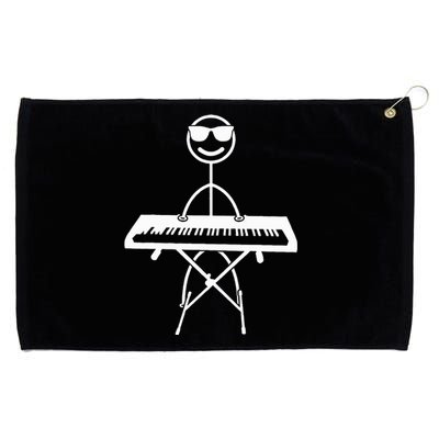 Keyboard Piano Pianist Stick Figure Piano Player Grommeted Golf Towel