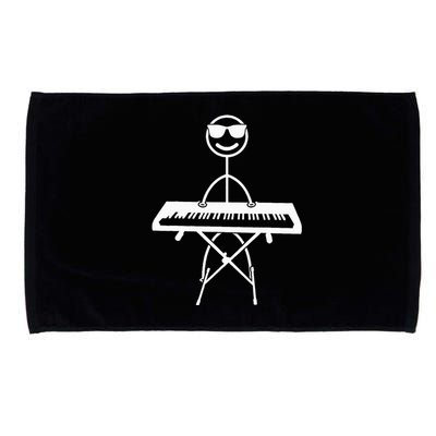 Keyboard Piano Pianist Stick Figure Piano Player Microfiber Hand Towel