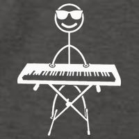 Keyboard Piano Pianist Stick Figure Piano Player Vector Backpack