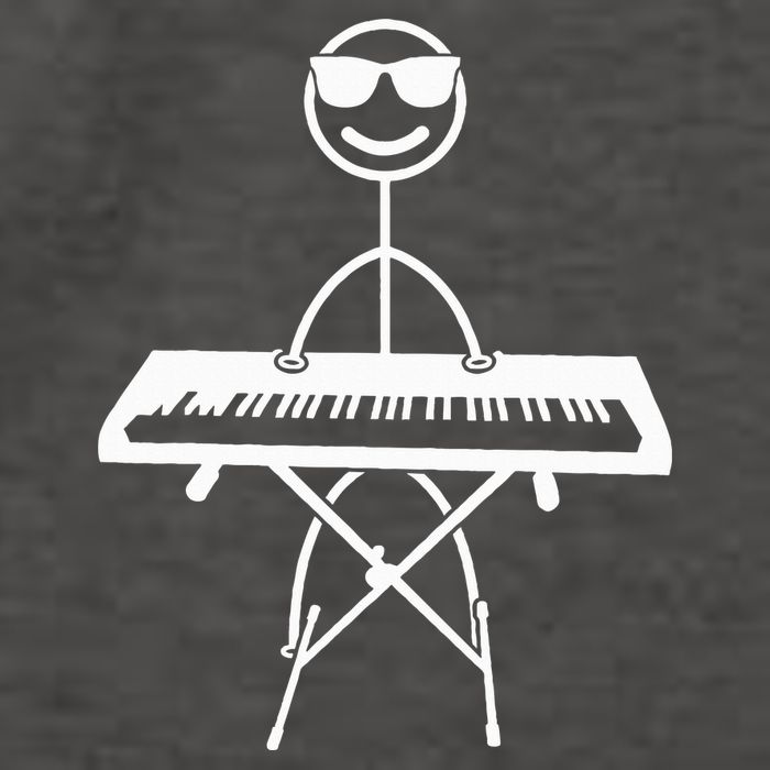 Keyboard Piano Pianist Stick Figure Piano Player Vector Backpack