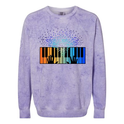 Keyboard Piano Player Funny Musician Keyboardist Gag Colorblast Crewneck Sweatshirt