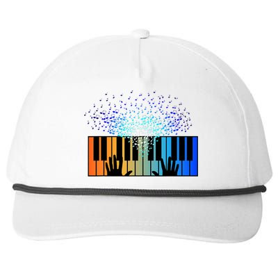 Keyboard Piano Player Funny Musician Keyboardist Gag Snapback Five-Panel Rope Hat