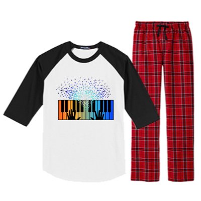 Keyboard Piano Player Funny Musician Keyboardist Gag Raglan Sleeve Pajama Set