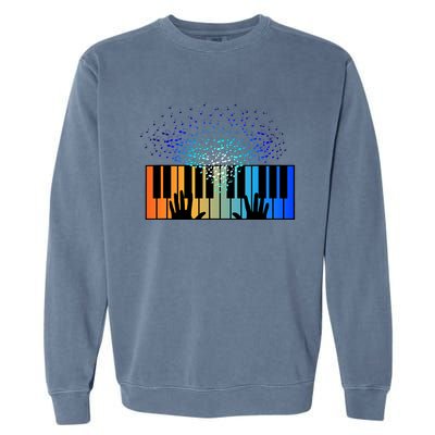 Keyboard Piano Player Funny Musician Keyboardist Gag Garment-Dyed Sweatshirt