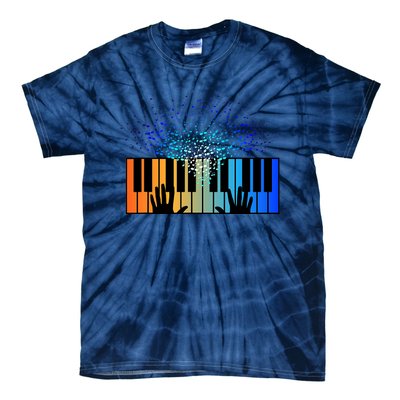 Keyboard Piano Player Funny Musician Keyboardist Gag Tie-Dye T-Shirt