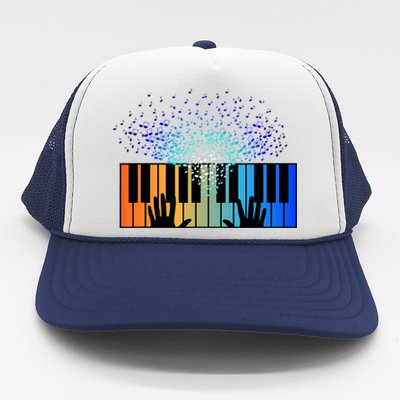 Keyboard Piano Player Funny Musician Keyboardist Gag Trucker Hat