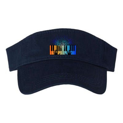 Keyboard Piano Player Funny Musician Keyboardist Gag Valucap Bio-Washed Visor