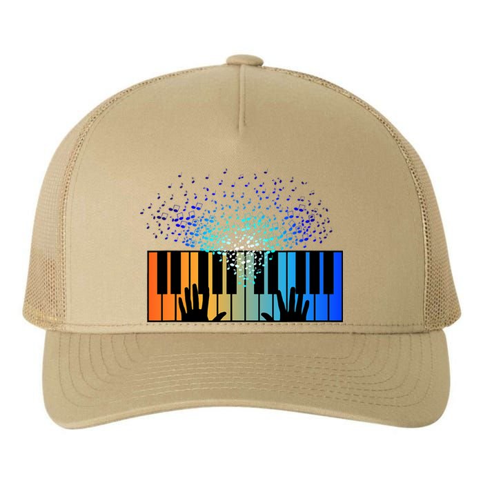 Keyboard Piano Player Funny Musician Keyboardist Gag Yupoong Adult 5-Panel Trucker Hat