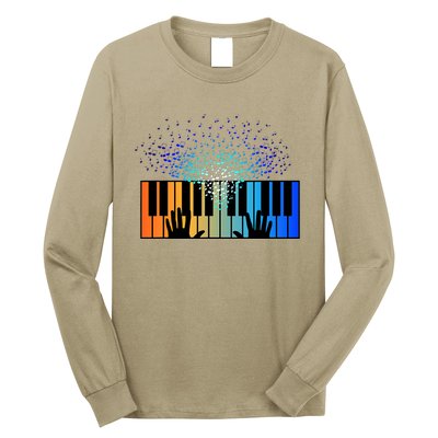 Keyboard Piano Player Funny Musician Keyboardist Gag Long Sleeve Shirt