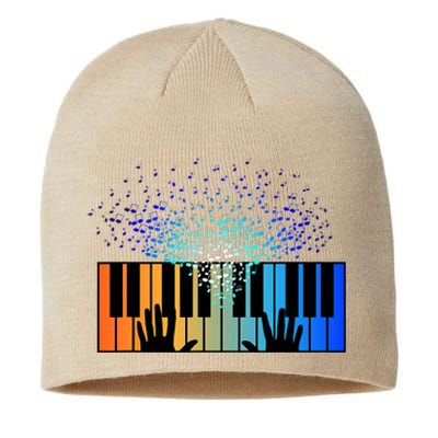 Keyboard Piano Player Funny Musician Keyboardist Gag Sustainable Beanie