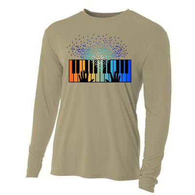 Keyboard Piano Player Funny Musician Keyboardist Gag Cooling Performance Long Sleeve Crew