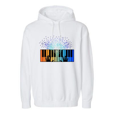 Keyboard Piano Player Funny Musician Keyboardist Gag Garment-Dyed Fleece Hoodie