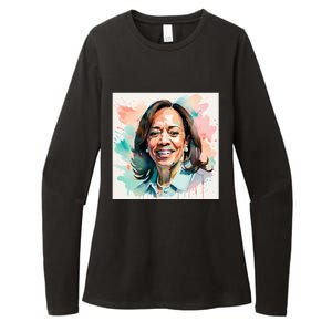 Kamala Pastel Portrait Kamala Harrits Art Kamala Harris Womens CVC Long Sleeve Shirt