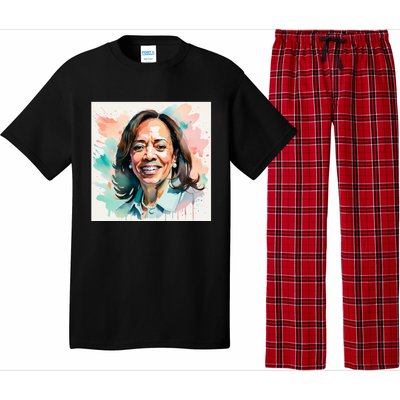 Kamala Pastel Portrait Kamala Harrits Art Kamala Harris Pajama Set