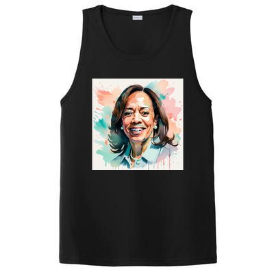 Kamala Pastel Portrait Kamala Harrits Art Kamala Harris PosiCharge Competitor Tank