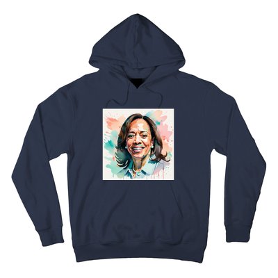 Kamala Pastel Portrait Kamala Harrits Art Kamala Harris Hoodie