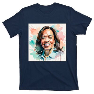 Kamala Pastel Portrait Kamala Harrits Art Kamala Harris T-Shirt