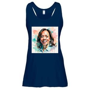 Kamala Pastel Portrait Kamala Harrits Art Kamala Harris Ladies Essential Flowy Tank