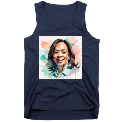 Kamala Pastel Portrait Kamala Harrits Art Kamala Harris Tank Top