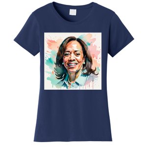 Kamala Pastel Portrait Kamala Harrits Art Kamala Harris Women's T-Shirt