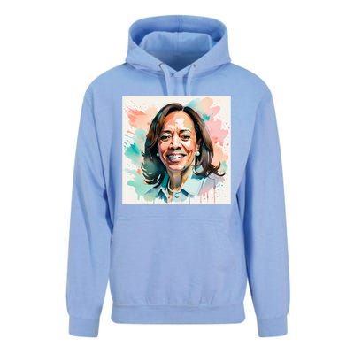 Kamala Pastel Portrait Kamala Harrits Art Kamala Harris Unisex Surf Hoodie