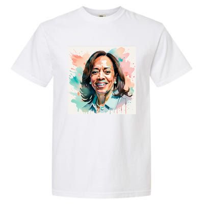 Kamala Pastel Portrait Kamala Harrits Art Kamala Harris Garment-Dyed Heavyweight T-Shirt