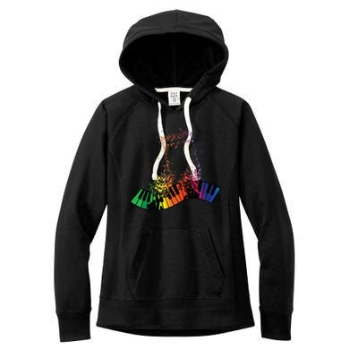 Keyboard Piano Player Funny Musician Keyboardist Gag Outfit Women's Fleece Hoodie