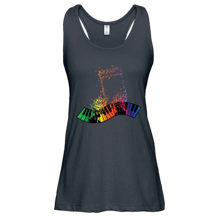 Keyboard Piano Player Funny Musician Keyboardist Gag Outfit Ladies Essential Flowy Tank