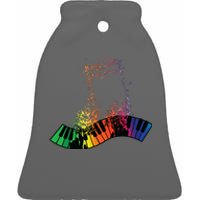 Keyboard Piano Player Funny Musician Keyboardist Gag Outfit Ceramic Bell Ornament