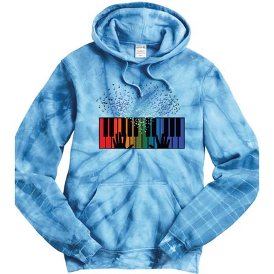 Keyboard Piano Player Funny Musician Keyboardist Gag Outfit Tie Dye Hoodie