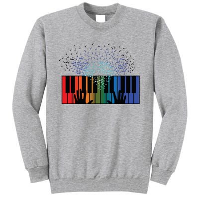 Keyboard Piano Player Funny Musician Keyboardist Gag Outfit Tall Sweatshirt