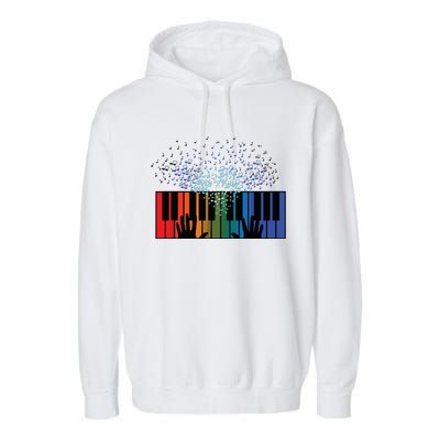 Keyboard Piano Player Funny Musician Keyboardist Gag Outfit Garment-Dyed Fleece Hoodie