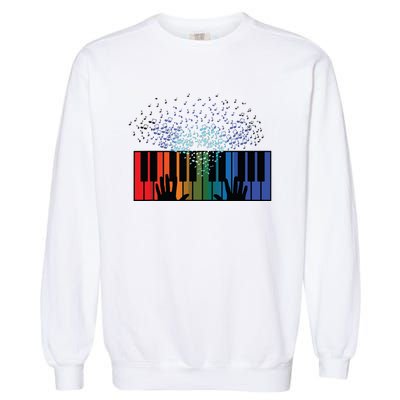 Keyboard Piano Player Funny Musician Keyboardist Gag Outfit Garment-Dyed Sweatshirt