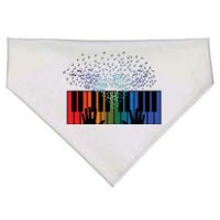 Keyboard Piano Player Funny Musician Keyboardist Gag Outfit USA-Made Doggie Bandana