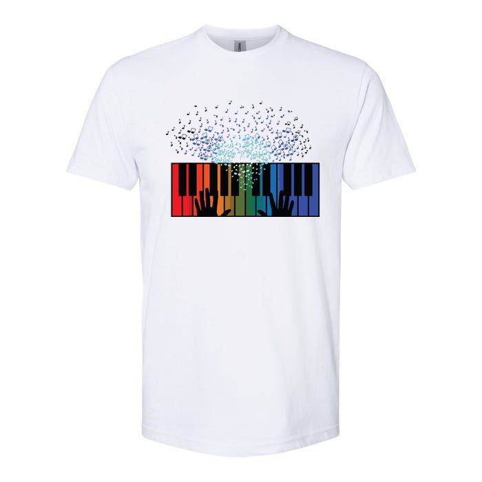 Keyboard Piano Player Funny Musician Keyboardist Gag Outfit Softstyle CVC T-Shirt