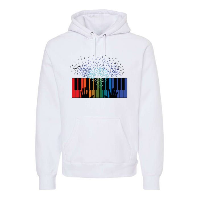 Keyboard Piano Player Funny Musician Keyboardist Gag Outfit Premium Hoodie