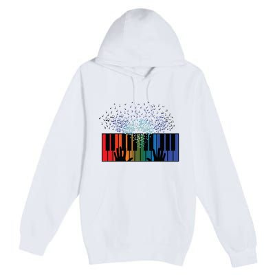 Keyboard Piano Player Funny Musician Keyboardist Gag Outfit Premium Pullover Hoodie