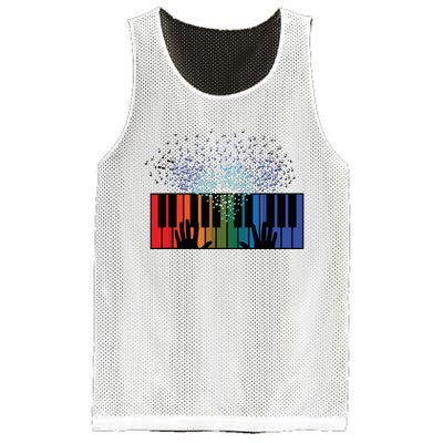 Keyboard Piano Player Funny Musician Keyboardist Gag Outfit Mesh Reversible Basketball Jersey Tank