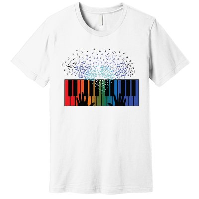 Keyboard Piano Player Funny Musician Keyboardist Gag Outfit Premium T-Shirt