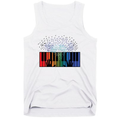 Keyboard Piano Player Funny Musician Keyboardist Gag Outfit Tank Top