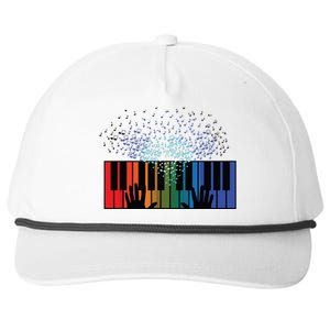 Keyboard Piano Player Funny Musician Keyboardist Gag Outfit Snapback Five-Panel Rope Hat