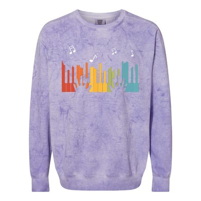 Keyboard Piano Player Gift Piano Colorblast Crewneck Sweatshirt