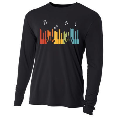 Keyboard Piano Player Gift Piano Cooling Performance Long Sleeve Crew